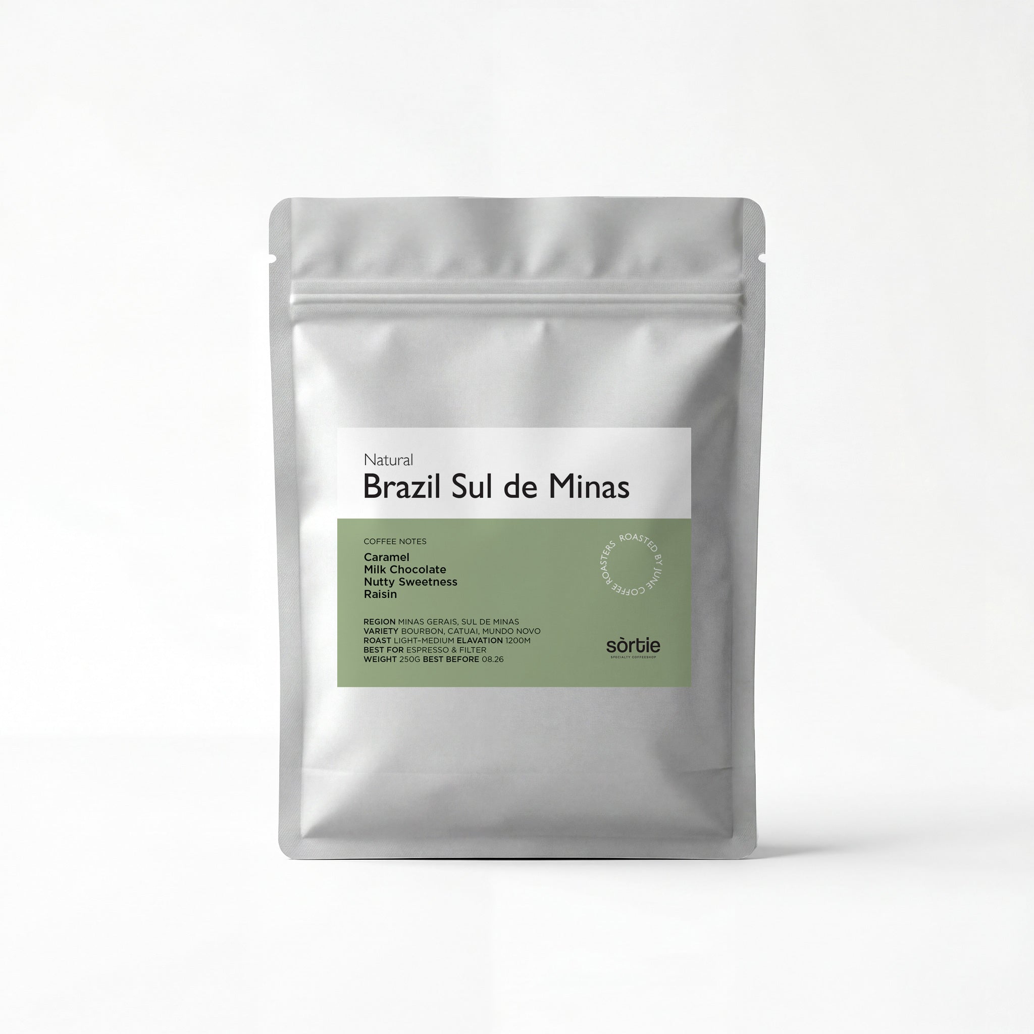 Brazil Sul de Minas specialty coffee beans roasted for espresso at Sortie coffee shop Thessaloniki