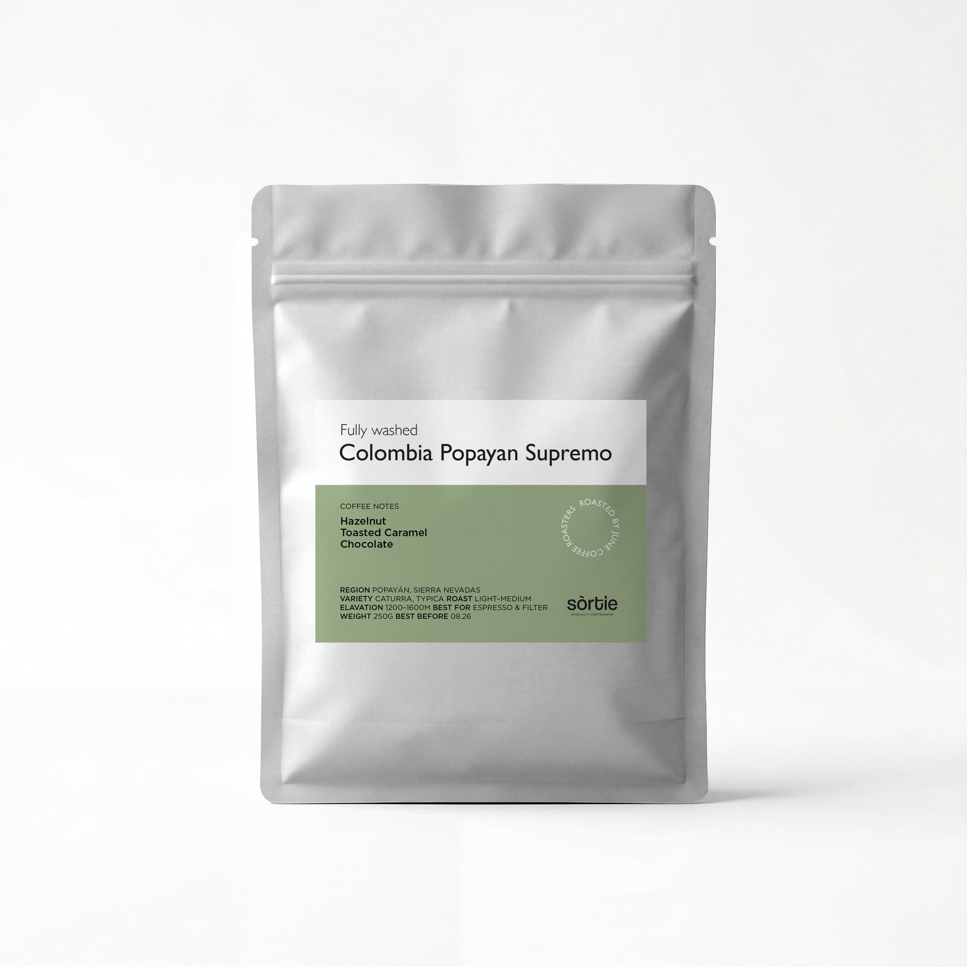 Colombia Popayan Supremo specialty coffee beans at Sortie specialty coffee shop Thessaloniki