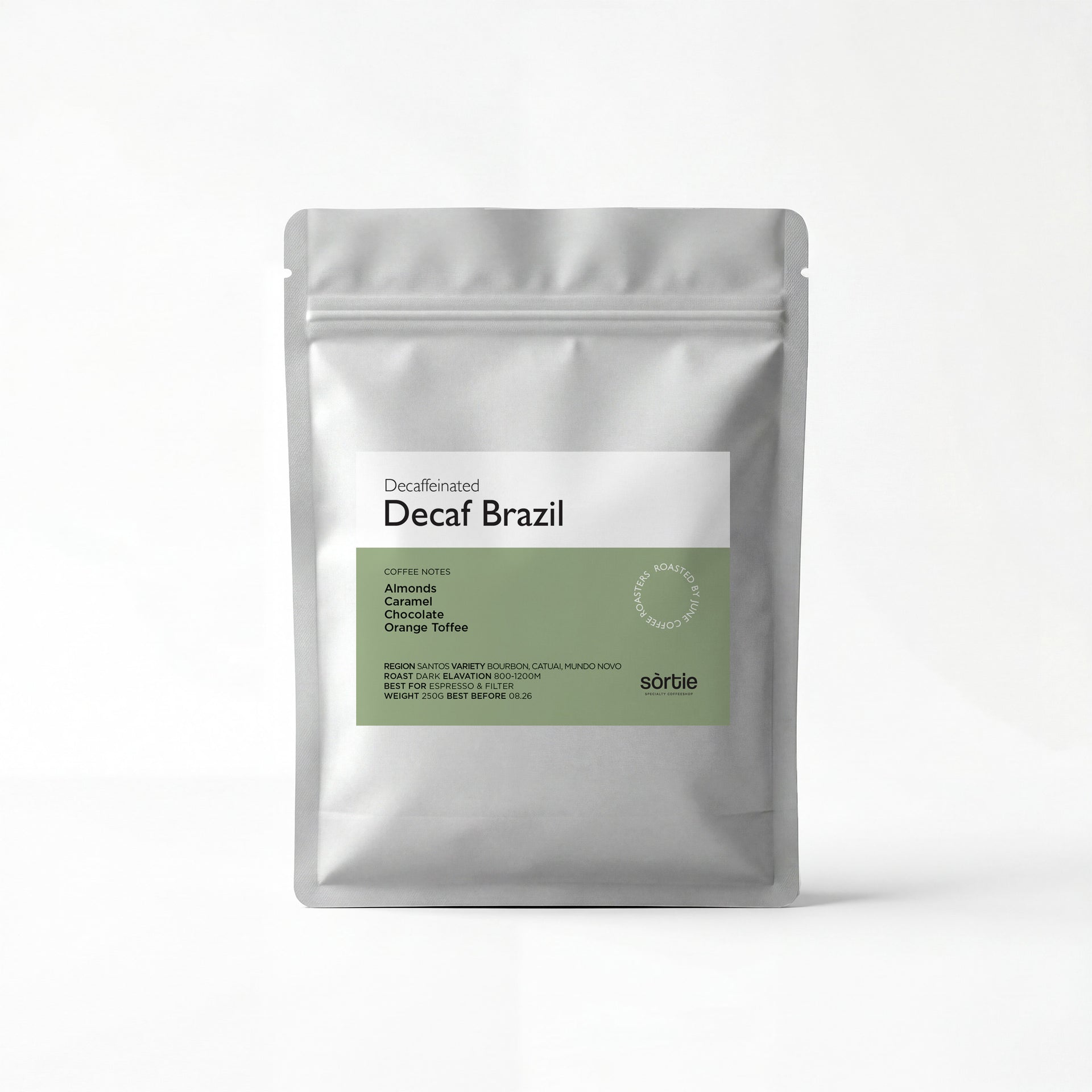 Decaf Brazil  specialty coffee beans from Sortie best coffee shop in Thessaloniki